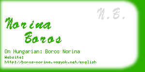 norina boros business card